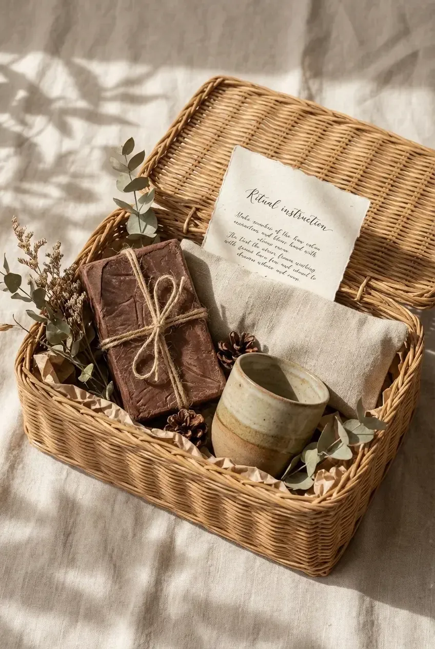 Geschenkset Rohkakao für Kakao-Ritual für Achtsamkeit und Herzöffnung