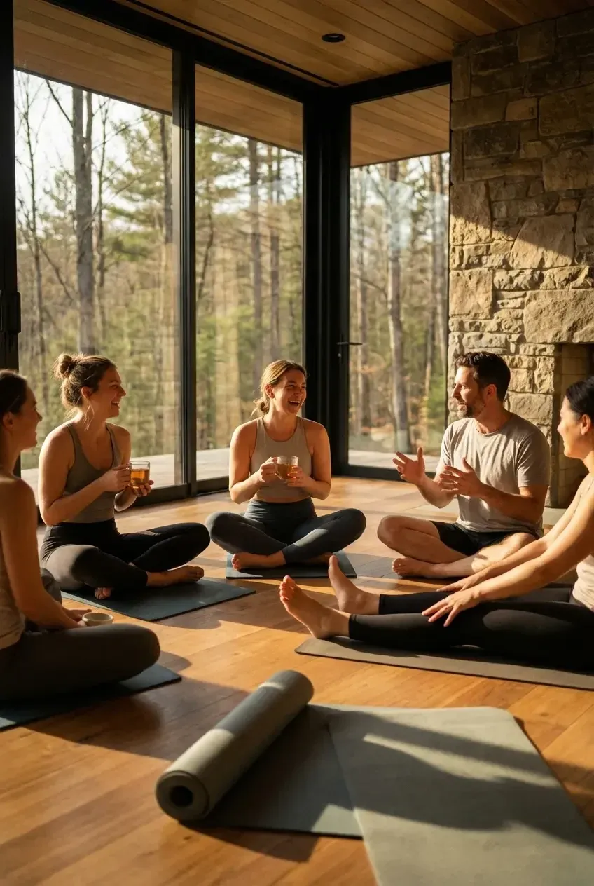 Vinyasa Yoga Retreat in Deutschland mit Yogis die Spaß haben