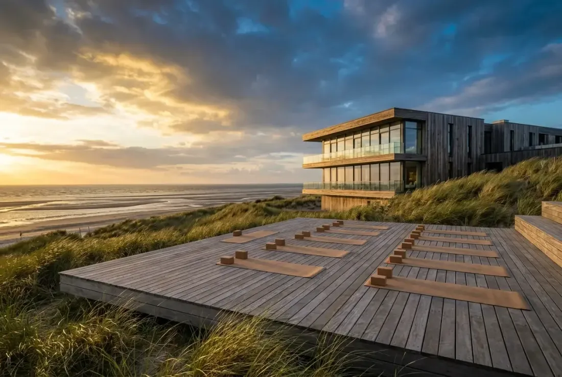 Yoga Retreat Hotel an der Nordsee mit Meerblick und Yoga Bereich